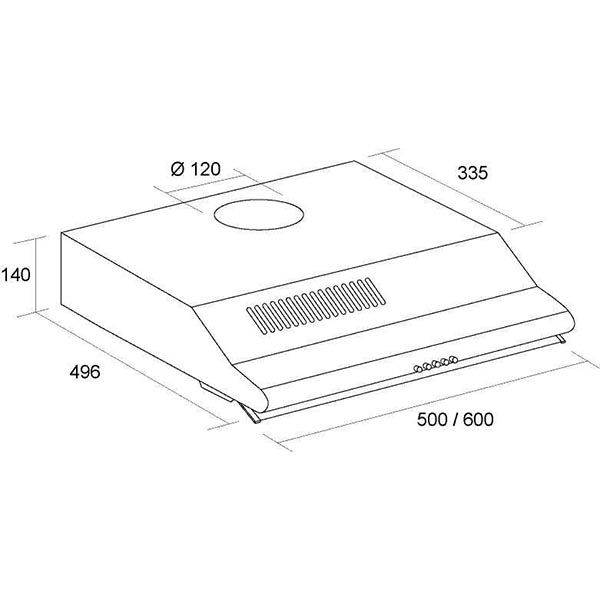 Витяжка Pyramida WH 22 inox/R 60 см